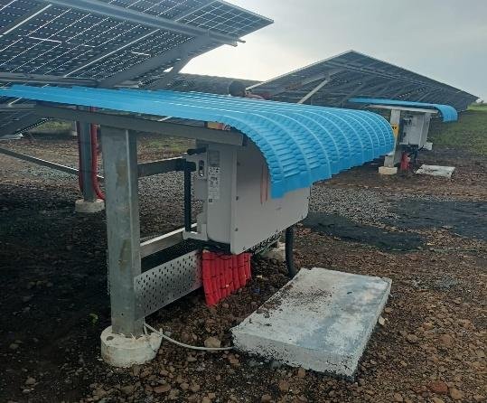 Ground-mounted solar array at Balaguda