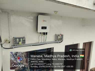 Inverter installation at Sawaliya Car Decor, Manasa