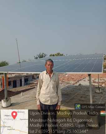 Rooftop solar installation for Abrar Husain, Daloda