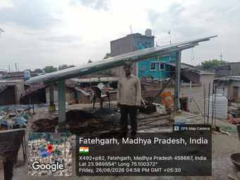 Rooftop solar installation for Bhurulal Nandram Mehtar, Fatehgarh