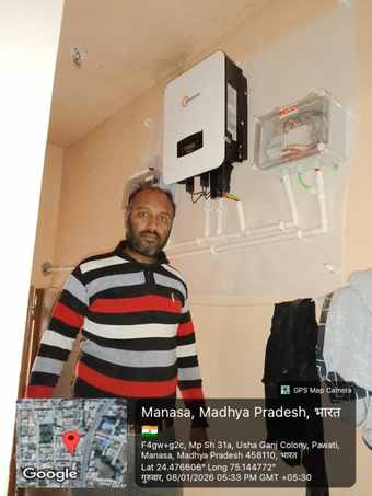 Rooftop solar installation for Gourav Malik, Manasa