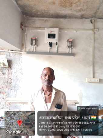 Rooftop solar installation for Govardhan Das Bairagi, Pirguradiya