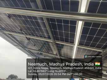 Rooftop solar installation for Shiv Kumar Vyas, Neemuch