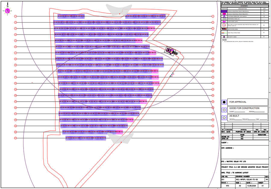 TS marking layout drawing for Laxmi Solar Energy Balaguda 2